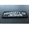Property Of Jesus Christian Patch | Embroidered Patches Property Of Jesus Christian Patch diagonal view