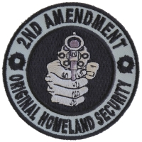 2nd Amendment Round Original Homeland Security Patch | Embroidered Patches