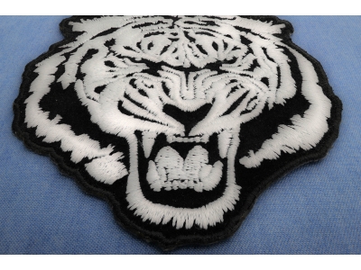 Small White Baron Tiger Patch | Embroidered Patches