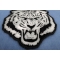 Small White Baron Tiger Patch | Embroidered Patches Small White Baron Tiger Iron on Patch diagonal view