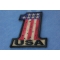 Number 1 USA Vintage Flag and Stars Patch diagonal view