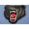 Small Black Bear Biker Patch | Embroidered Patches Small Black Bear Biker Iron on Patch diagonal view