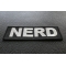 Nerd Patch Nerd Funny Iron on Patch diagonal view
