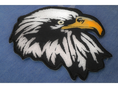 White Eagle Facing Right Patch | Embroidered Patches