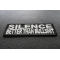 Silence Better Than Bullshit Iron on Morale Patch diagonal view
