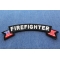Firefighter US Flag Small Rocker Patch | Embroidered Patches Firefighter US Flag Small Rocker Patch diagonal view