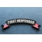 First Responder US Flag Small Rocker Patch | Embroidered Patches First Responder US Flag Small Rocker Patch diagonal view
