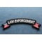 Law Enforcement US Flag Small Rocker Patch diagonal view