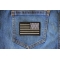 Reverse Black Reflective US Flag Patch | Embroidered Patches Reverse Black Reflective US Flag Patch shown on jeans