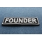 Founder Patch 3.5 Inch White Founder Patch diagonal view