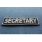 Secretary Patch 3.5 Inch White Secretary Patch diagonal view
