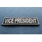 Vice President Patch 3.5 Inch White Vice President Patch diagonal view