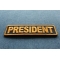 President Patch 3.5 Inch Yellow President Patch diagonal view