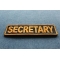 Secretary Patch 3.5 Inch Yellow Secretary Patch diagonal view