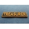 Treasurer Patch 3.5 Inch Yellow Treasurer Patch diagonal view