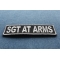 Sgt At Arms Patch 3.5 Inch White Sgt At Arms Patch diagonal view
