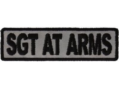 Sgt At Arms Patch 3.5 Inch Reflective | Embroidered Patches