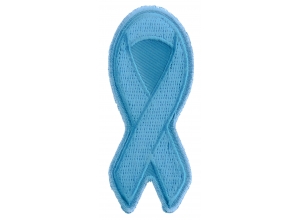 Blue Ribbon Patch For Awareness In Child Abuse And Bullying