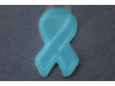 Blue Ribbon Patch For Awareness In Child Abuse And Bullying