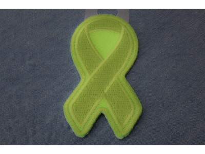 Green Ribbon Patch For Environmental Awareness