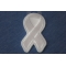 White Lung Cancer Awareness Ribbon Patch White Lung Cancer Awareness Ribbon Patch diagonal view