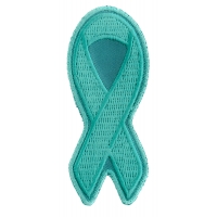 Teal PTSD Awareness Ribbon Patch