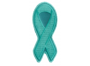 Teal PTSD Awareness Ribbon Patch