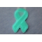 Teal PTSD Awareness Ribbon Patch Teal PTSD Awareness Ribbon Patch diagonal view
