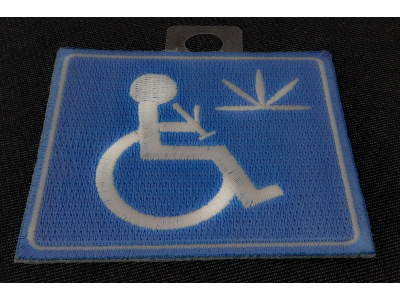 Handicap Stoner With Bong Patch | Embroidered Pot Patches