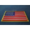 US Flag Patch 4 Inch Yellow Border diagonal view