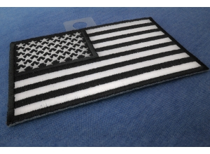 Us Flag Black White Patch 4 Inch | Embroidered Patches