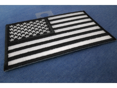 Us Flag Black White Patch 4 Inch | Embroidered Patches