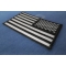 Reversed US Flag Black White Patch 4 Inch | Embroidered Patches Reversed US Flag Black White Patch 4 Inch diagonal view
