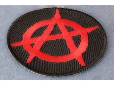 Anarchy Red Round Patch | Embroidered Patches