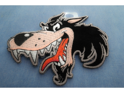 Small Cartoon Wolf Patch | Embroidered Patches