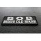 BOB Broken Old Biker Patch | Embroidered Patches BOB Broken Old Biker Patch diagonal view