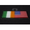 Irish American Flag Patch | Embroidered Patches Irish American Flag Patch diagonal view