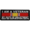 I Am A Veteran My Oath Of Enlistment Has No Expiration Date Patch with National Defense Ribbon