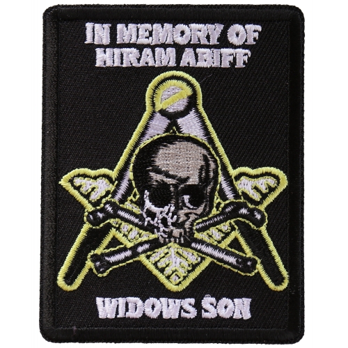 Masonic SKULL In Memory of Hiram Abiff Widows Son 3" Alloy Cut-Out Car Emblem SB 