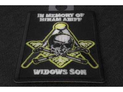 Widows Son Mason Patch In Memory Of Hiram Abiff | Embroidered Patches