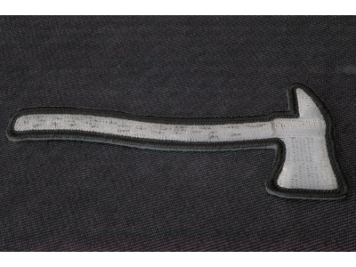 Firefighter Axe In Silver Metallic Patch | Embroidered Patches