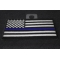 Subdued US Flag With Blue Stripe Patch diagonal view