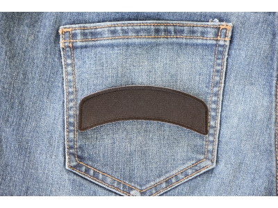 Black 4 Inch Arched Blank Patch Rocker | Embroidered Patches