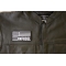 Infidel American Flag Black White Patch - By Ivamis Trading - 3.75x2 inch shown on leather vest