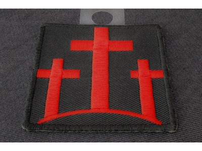 Three Crosses In Red Patch | Embroidered Patches