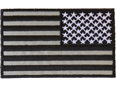 American Flag - Black and White - Removable Patch