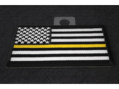 Subdued Yellow Stripe American Flag Patch | US Military Veteran Patches