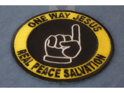 One Way Jesus Real Salvation Round Patch | Embroidered Patches