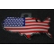 Unites States Map With US Flag Patch | Embroidered Patches Unites States Map With US Flag Patch diagonal view