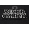Biker Chick Black White Patch | Embroidered Patches Biker Chick Patch diagonal view